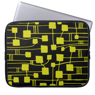 Funda Para Portátil Resumen 111211 - Amarillo bananero en negro