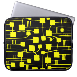 Funda Para Portátil Resumen 111211 - Amarillo sobre negro