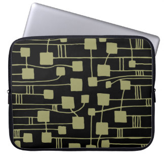 Funda Para Portátil Resumen 111211 - Caqui en negro