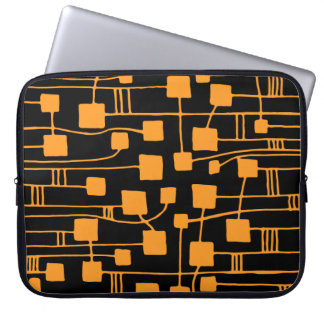 Funda Para Portátil Resumen 111211 - Naranja ligero en negro