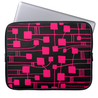 Funda Para Portátil Resumen 111211 - Rojo neón sobre negro