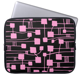 Funda Para Portátil Resumen 111211 - Rosa en negro