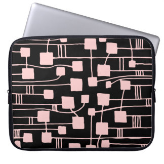 Funda Para Portátil Resumen 111211 - Rosa oscuro en negro