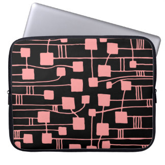 Funda Para Portátil Resumen 111211 - Rosa suave en negro