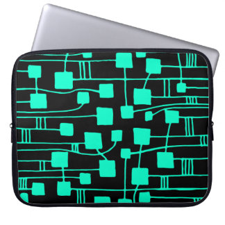Funda Para Portátil Resumen 111211 - Turquesa en negro