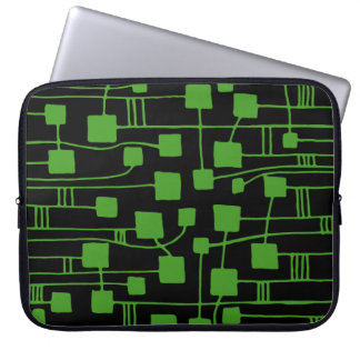 Funda Para Portátil Resumen 111211 - Verde aguacate sobre negro
