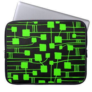 Funda Para Portátil Resumen 111211 - Verde de Chartreuse sobre negro