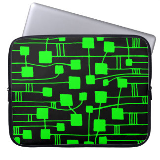 Funda Para Portátil Resumen 111211 - Verde sobre negro