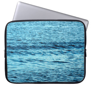 Funda Para Portátil Resumen abstracto de la ola de agua azul, acua,