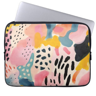 Funda Para Portátil Resumen animal Coloful retro moderno