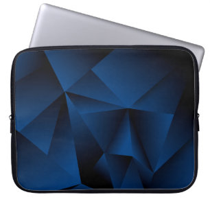 Funda Para Portátil Resumen Color azul oscuro Formas poligonales Textu