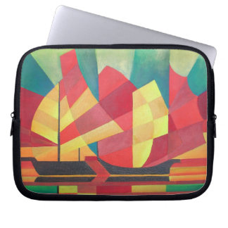 Funda Para Portátil Resumen cubista de velas y cielos oceánicos