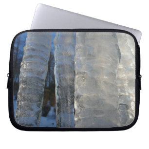 Funda Para Portátil Resumen de bicicletas Fotografía de invierno azul