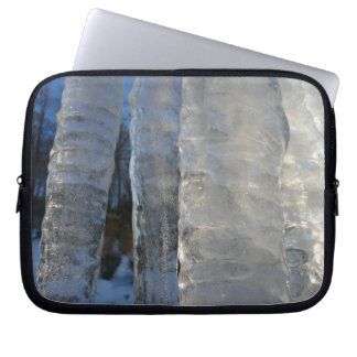 Funda Para Portátil Resumen de bicicletas Fotografía de invierno azul