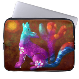 Funda Para Portátil Resumen de Coyote Arte Saguaro Cactus Deert Brown