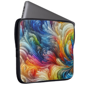 Funda Para Portátil Resumen de diseño del espectro de Swirl