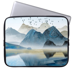 Funda Para Portátil Resumen de fondo decorativo de arte. Montañas y