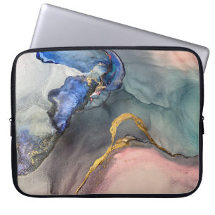 Funda Para Portátil Resumen de fondo rosa-azul con hermoso contrabando