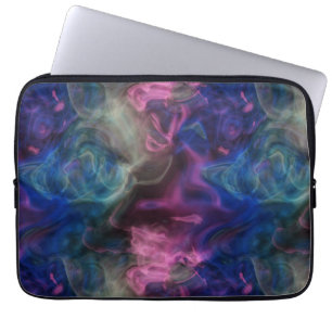 Funda Para Portátil resumen de humo rosa y azul