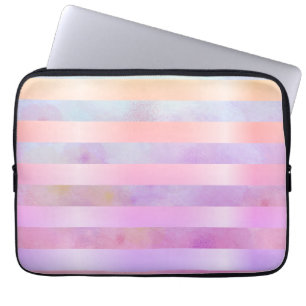 Funda Para Portátil Resumen de las franjas arcoiris en acuarela