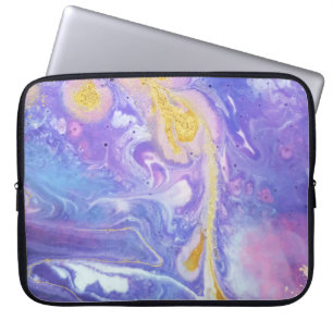 Funda Para Portátil Resumen de lavanda y líquido de oro