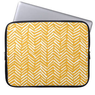 Funda Para Portátil Resumen de líneas dibujadas a mano, textura hipste