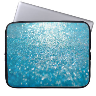 Funda Para Portátil Resumen de luces azules, fondo artístico.