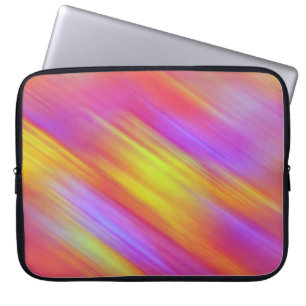 Funda Para Portátil Resumen de Neon Brillante Rojo Rosa Amarillo