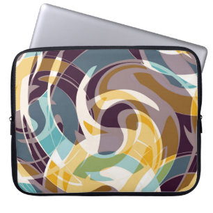 Funda Para Portátil Resumen de objetos geométricos efecto grunge de gr