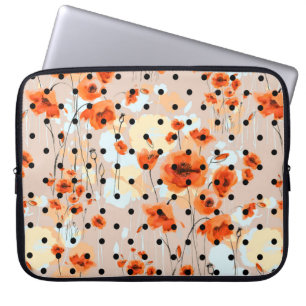 Funda Para Portátil Resumen de patrones florales sin soldadura con pop