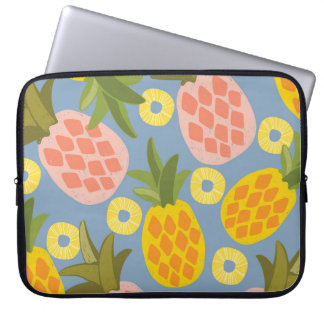 Funda Para Portátil Resumen De Piña Natural: Belleza Vintage.