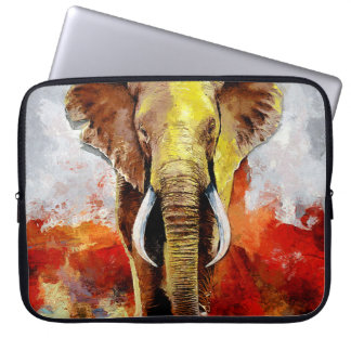 Funda Para Portátil Resumen de pintura de aceite de elefante moderno