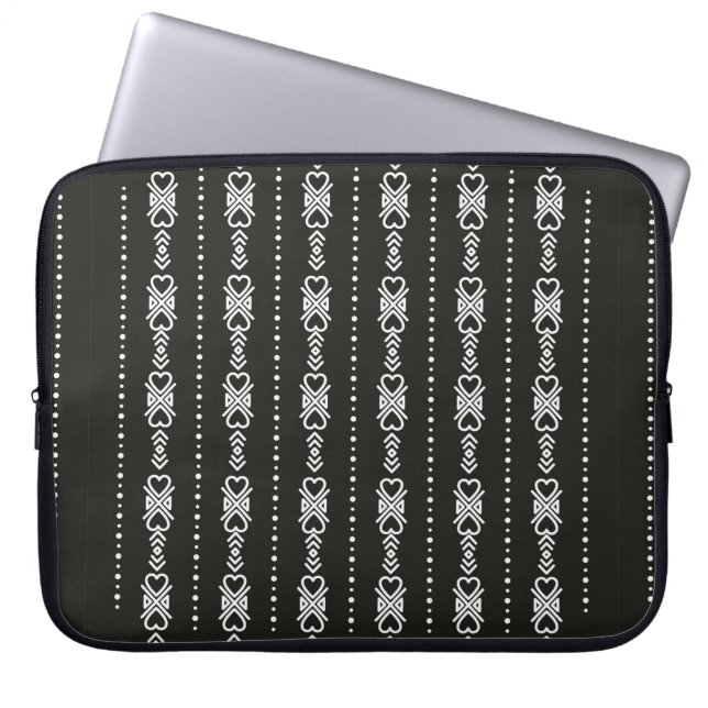 Funda Para Portátil Resumen de textura azteca del corazón (Frente)