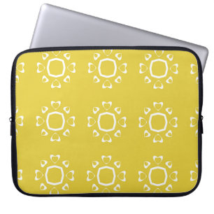 Funda Para Portátil Resumen de un patrón sin fisuras de color amarillo