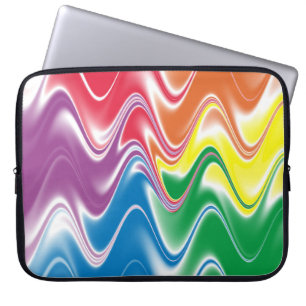 Funda Para Portátil Resumen de Wavy Multicolor