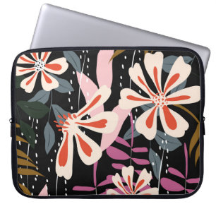 Funda Para Portátil Resumen del patrón de superficie floral sin soldad