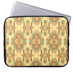 Funda Para Portátil Resumen del patrón étnico vintage de Seamless. Tre