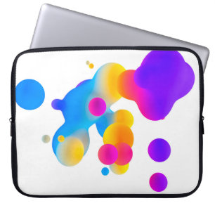 Funda Para Portátil Resumen El gradiente de 3d colorido cae líquido en