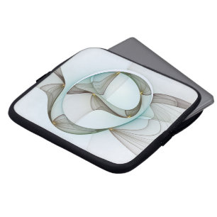 Funda Para Portátil Resumen Elegancia dorada turquesa moderna