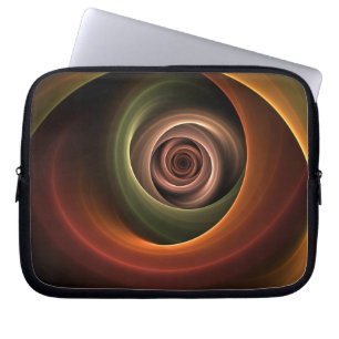 Funda Para Portátil Resumen espiral 3D Colores cálidos Arte fractal mo