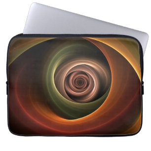 Funda Para Portátil Resumen espiral 3D Colores cálidos Arte fractal mo