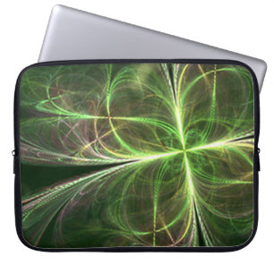 Funda Para Portátil Resumen Fantasía Cuatro hojas el trébol verde
