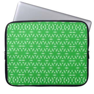 Funda Para Portátil Resumen floral geométrico verde