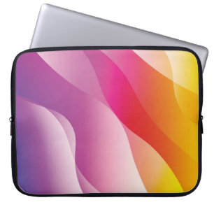Funda Para Portátil Resumen Fondo ondulado. Ilustracion con color