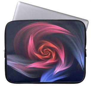 Funda Para Portátil Resumen Forma De Vortex Rojo Y Azul