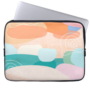 Funda Para Portátil Resumen Formas orgánicas Paleta de color de conjun