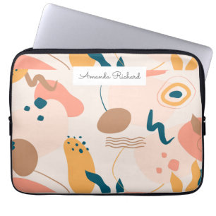 Funda Para Portátil Resumen geométrico abstracto mínimo moderno pastel