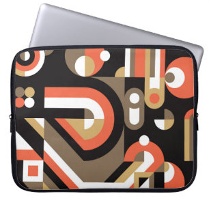 Funda Para Portátil Resumen Geométrico: Diseño de Arte Futurista.