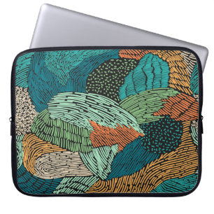 Funda Para Portátil Resumen Grunge: Diseño De Patrones Sin Marea.