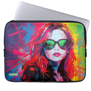 Funda Para Portátil Resumen Hip silvestre Gafas de sol hembra Moda